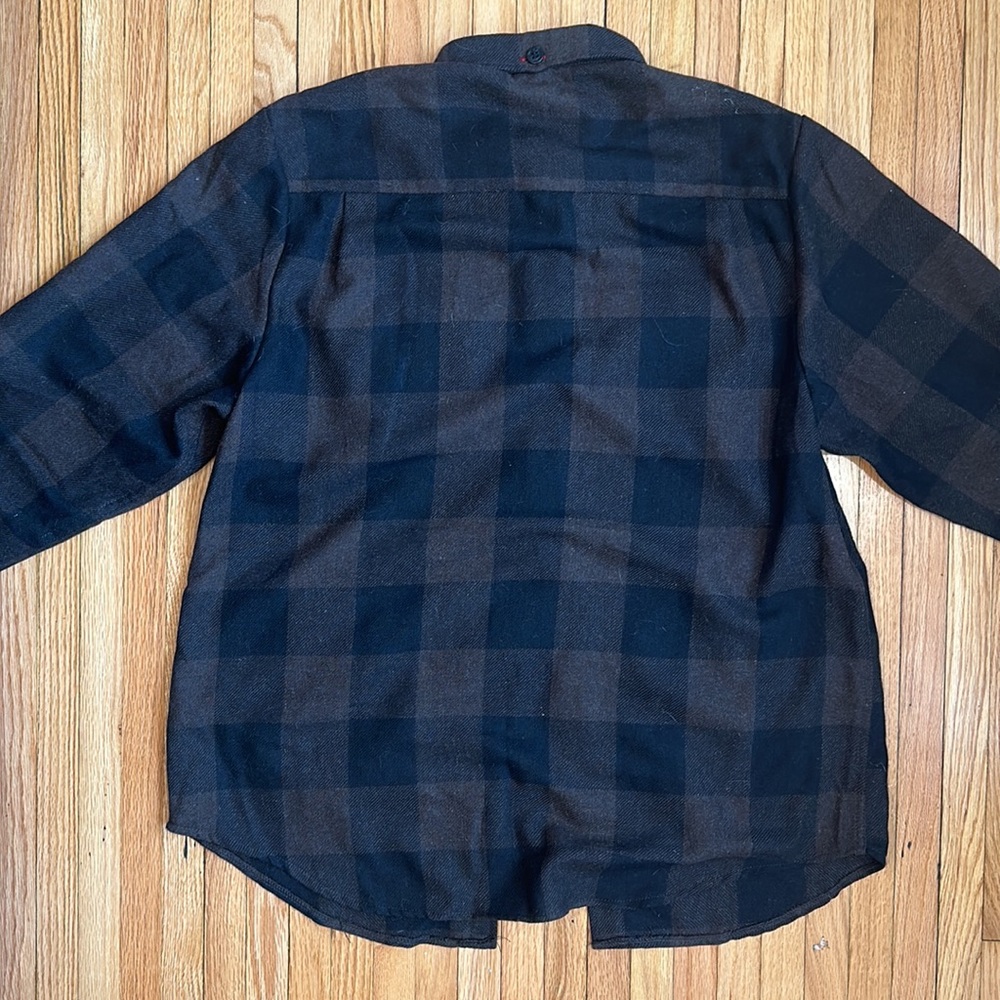 Comune Black/Brown Flannel Shacket - image 4